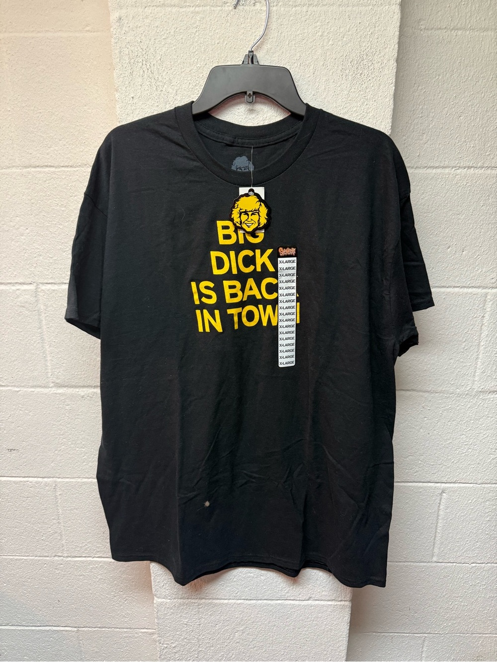 Spencer's Black Tee with Yellow Bold Text